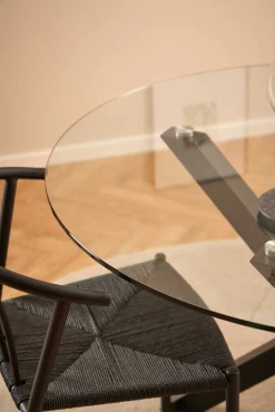 Hennie Runder Esstisch - Ø119cm - Tischplatte aus Glas