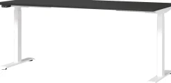 Hermoso Sitz-Steh-Tisch | 180 x 80 x 72-120 cm | Elektrisch verstellbar | Schwarz-weißes Design
