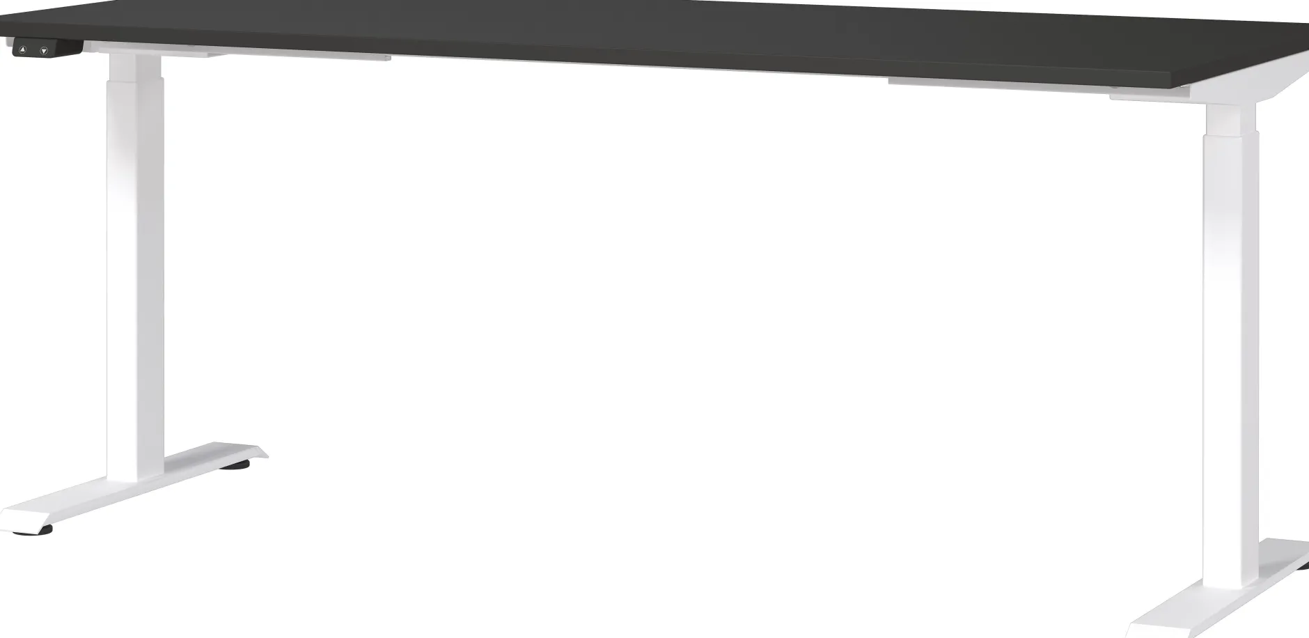 Hermoso Sitz-Steh-Tisch | 180 x 80 x 72-120 cm | Elektrisch verstellbar | Schwarz-weißes Design