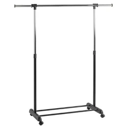 Höhenverstellbare Trolley-Garderobe, Stahl verchromt