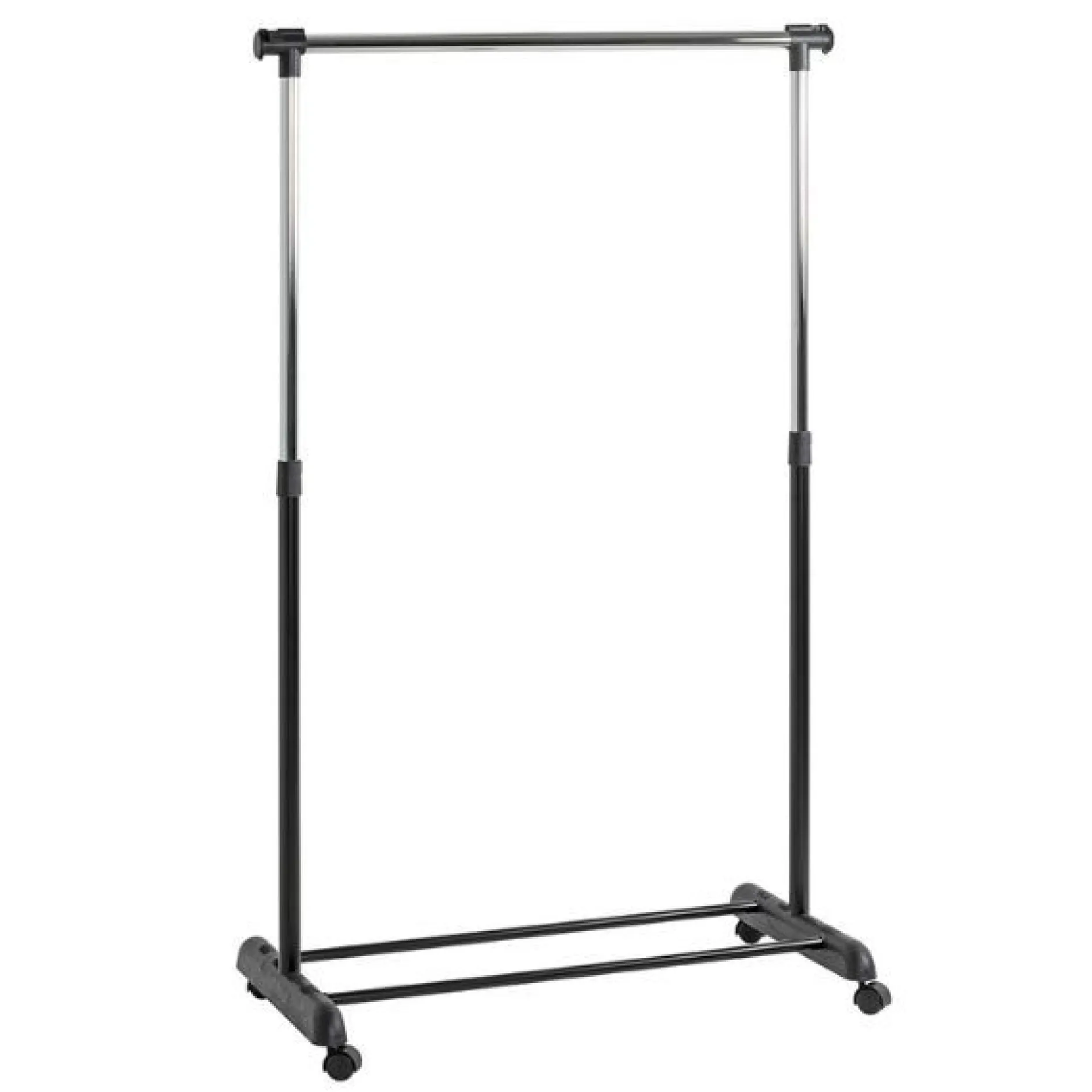 Höhenverstellbare Trolley-Garderobe, Stahl verchromt