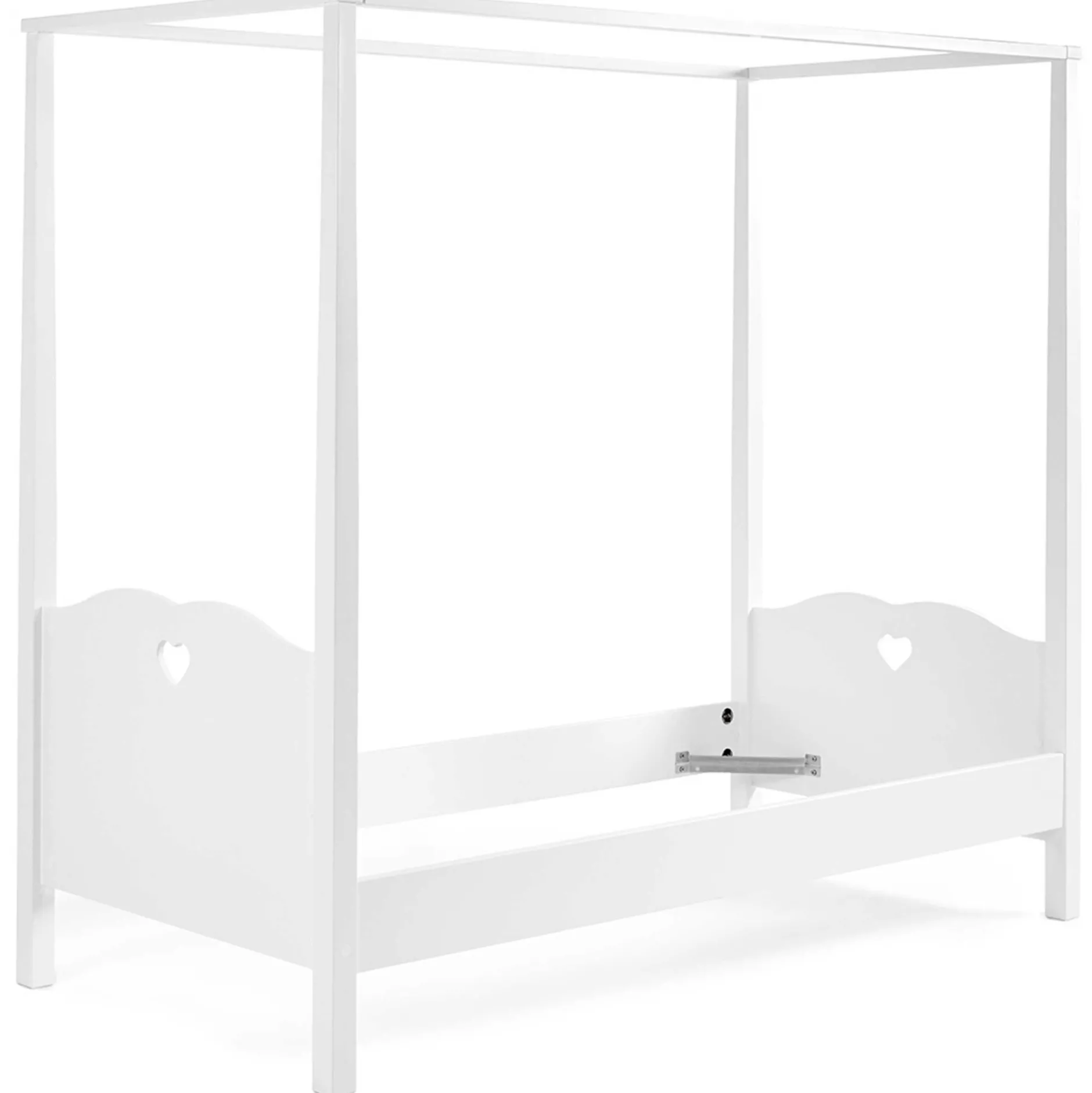 Himmelbett Amori 90x200cm für Mädchen - weiß