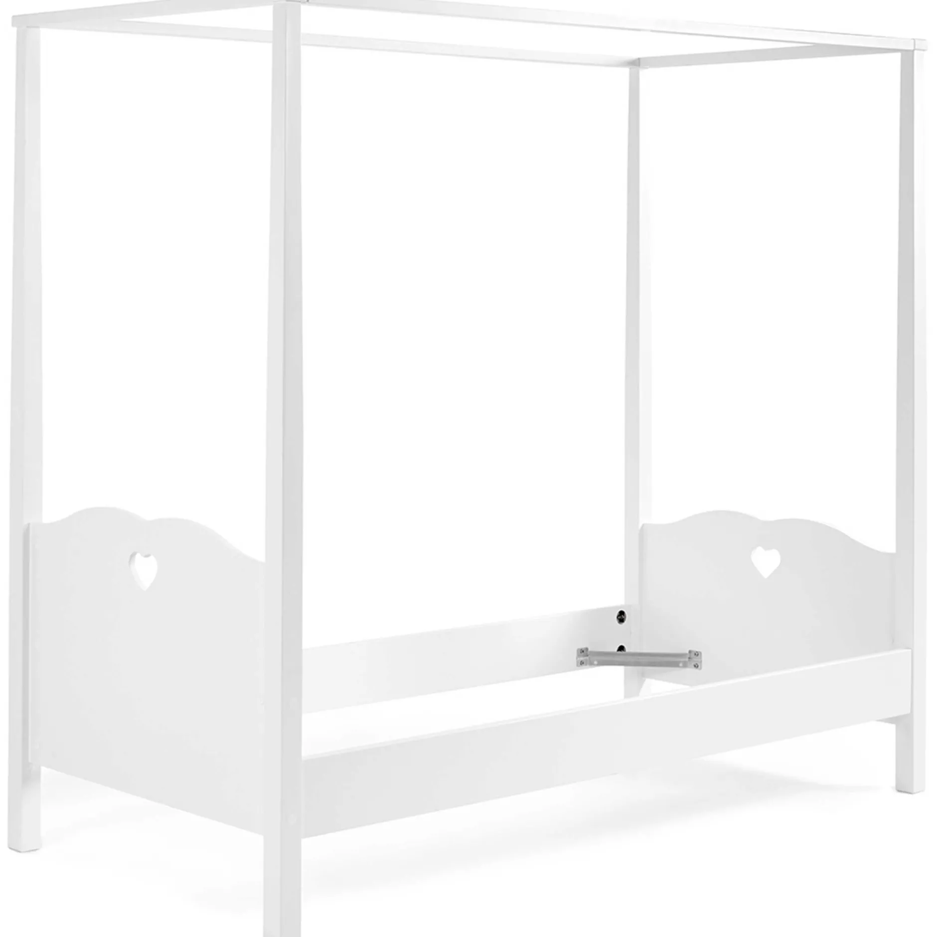Himmelbett Amori 90x200cm mit Voile - weiß
