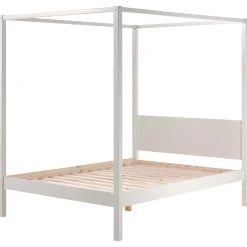 Himmelbett Charlotte 140x200 mit Voile - weiß