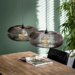 Hängelampe Chisa 2x Ø43 - schwarz nickel