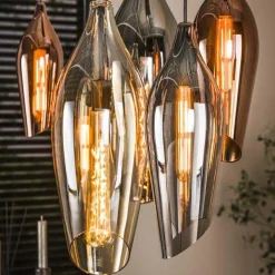 Hängeleuchte Cocoon - 120x40x150cm - 7 Lampen - Glas