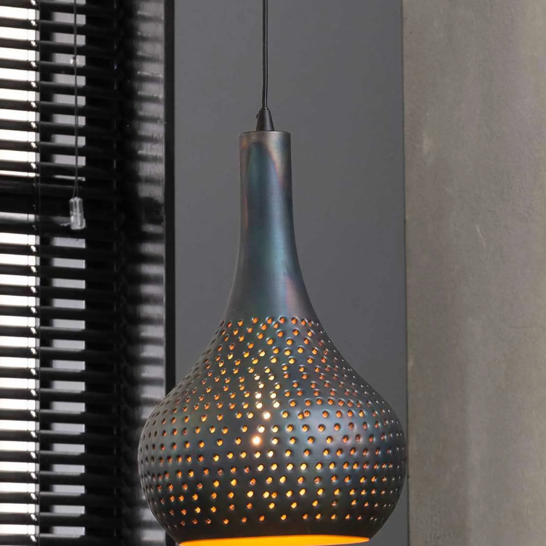 Hängeleuchte Cone 1 Lampenschirm - schwarz/braun