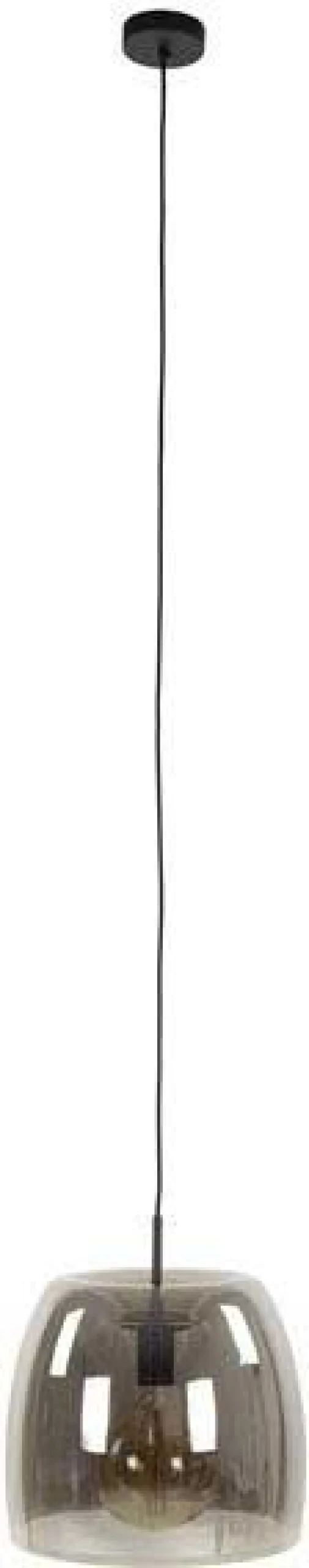 Hängeleuchte Drift - Ø35x150cm - graues Rauchglas