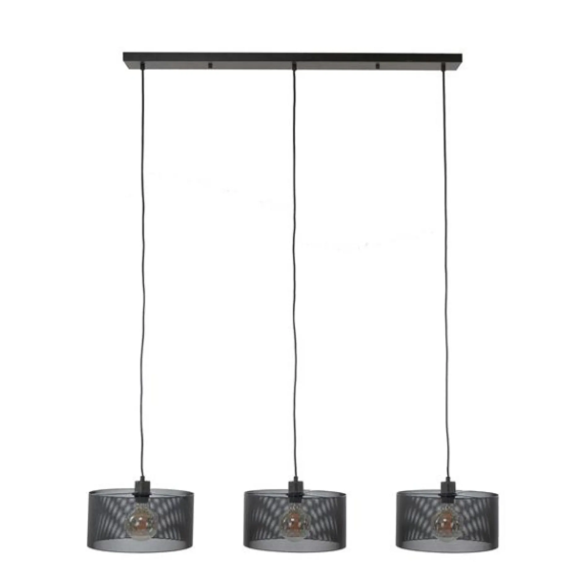 Hängeleuchte Hamza - 30x120x150 cm - Metall/schwarz
