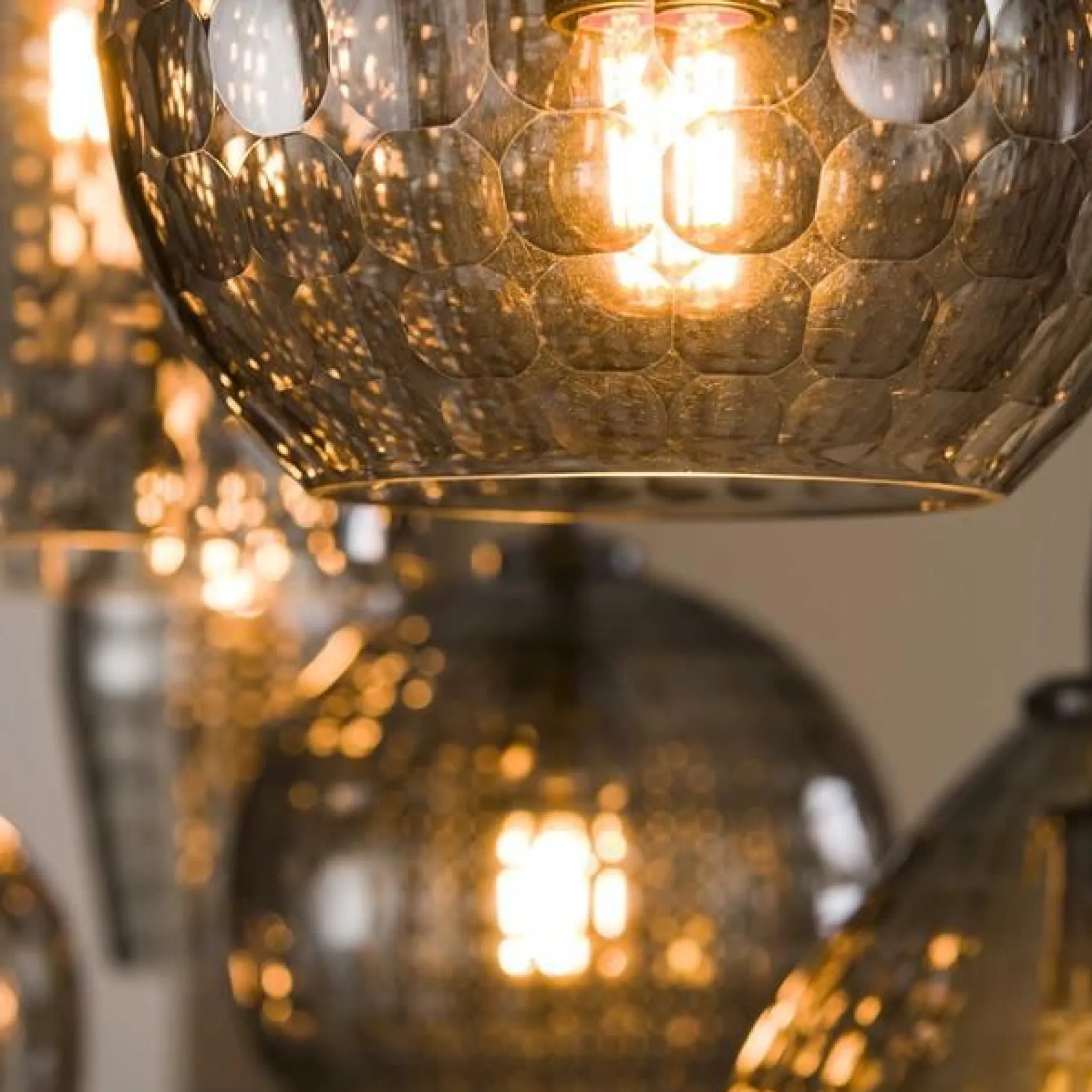 Hängeleuchte Jairo 7 Lichtquellen - Rauchglas