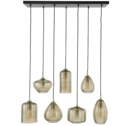 Hängeleuchten-Set Denz | 40 x 93 x 150 cm | Farbe Bernstein