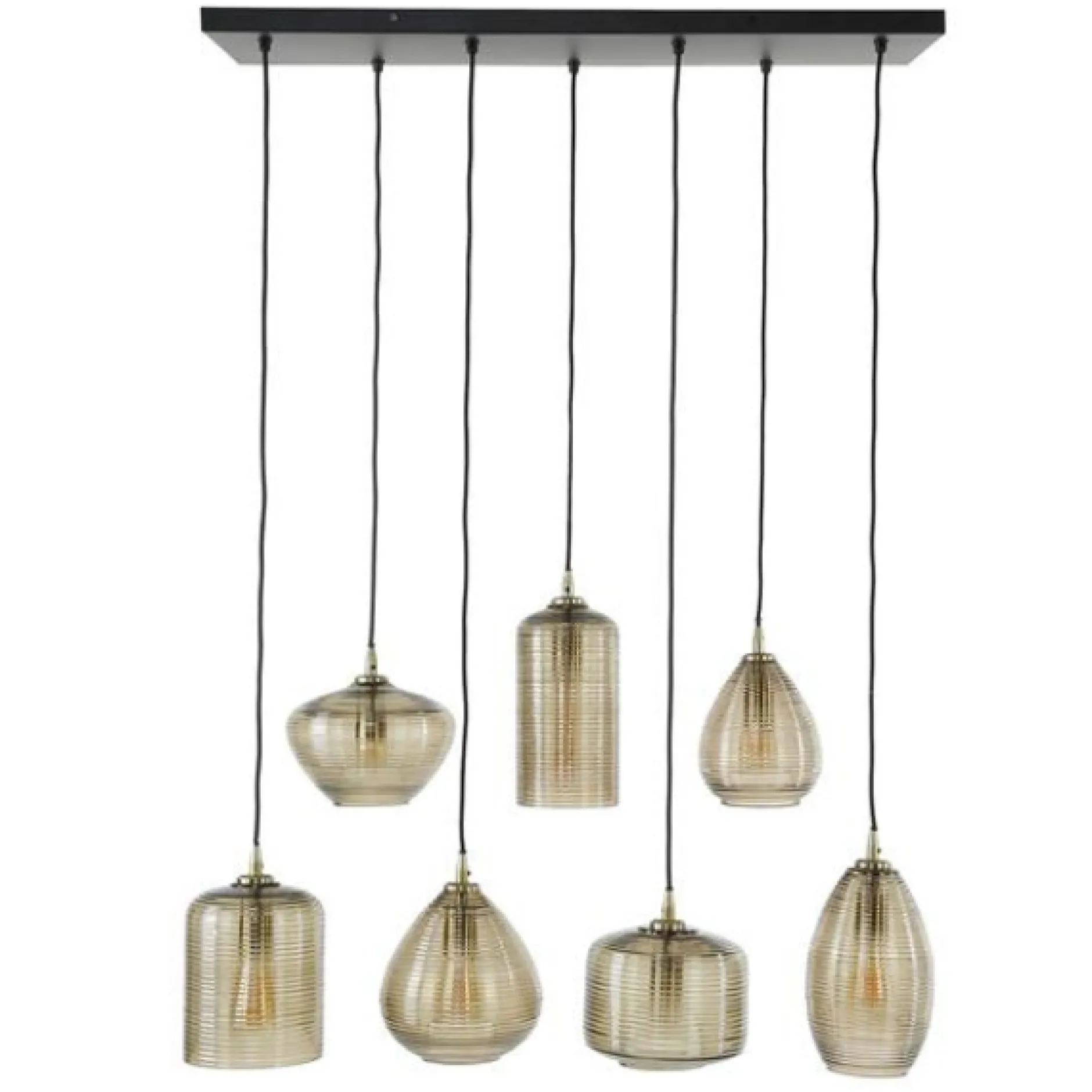 Hängeleuchten-Set Denz | 40 x 93 x 150 cm | Farbe Bernstein