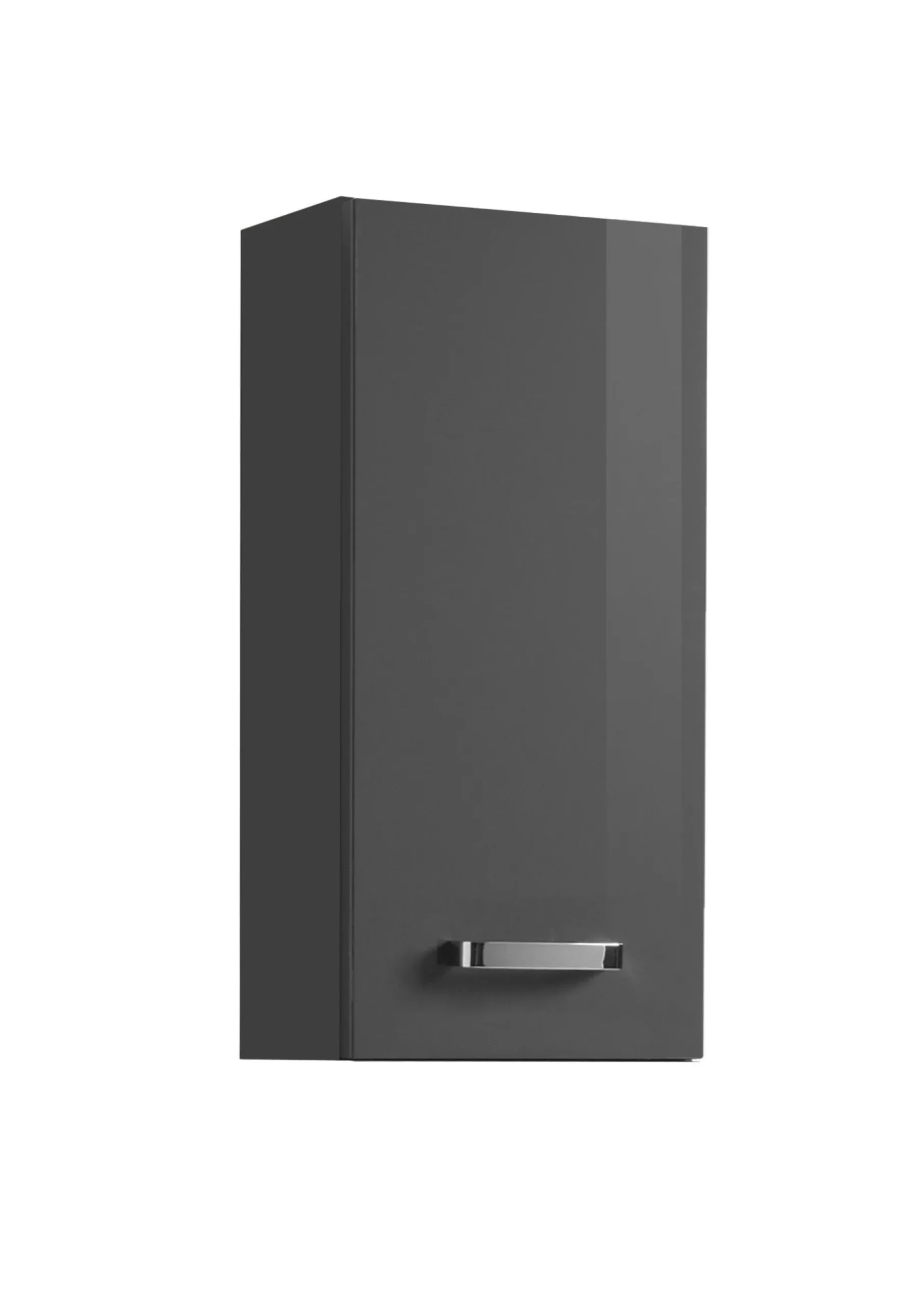 Hängeschrank Bobbi 30cm 1 Tür - graphit/hochglanz-grau