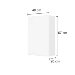 Hängeschrank Brama/Kornel/Pisca 40cm 1 Tür - graphit/mattgrau