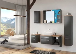 Hängeschrank Dasa 30cm 1 Tür - graphit/mattgrau