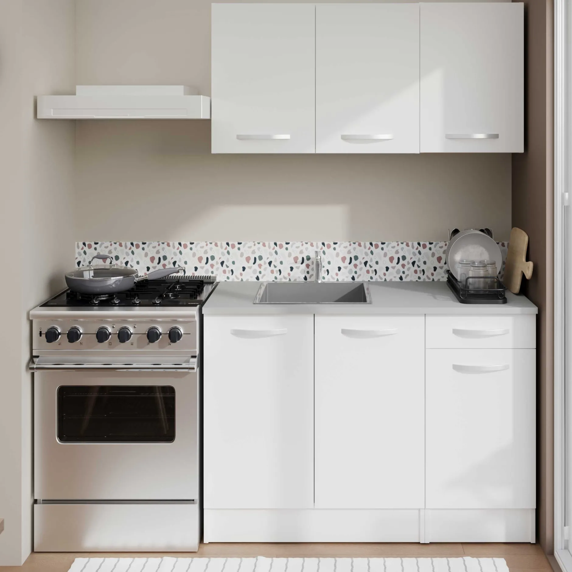 Hängeschrank Eko 80 cm - weiß