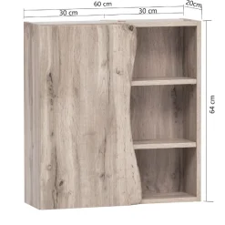 Hängeschrank Karan 60cm 1 Tür - Eiche