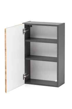 Hängeschrank Kornel/Luna 40cm 1 Tür - graphitgrau/eiche