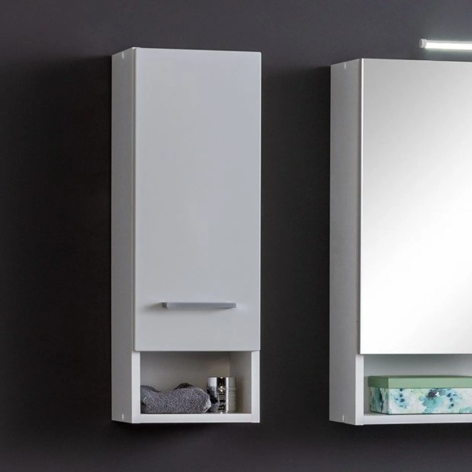 Hängeschrank Ricca 25cm 1 Tür - weiß/hellgrau