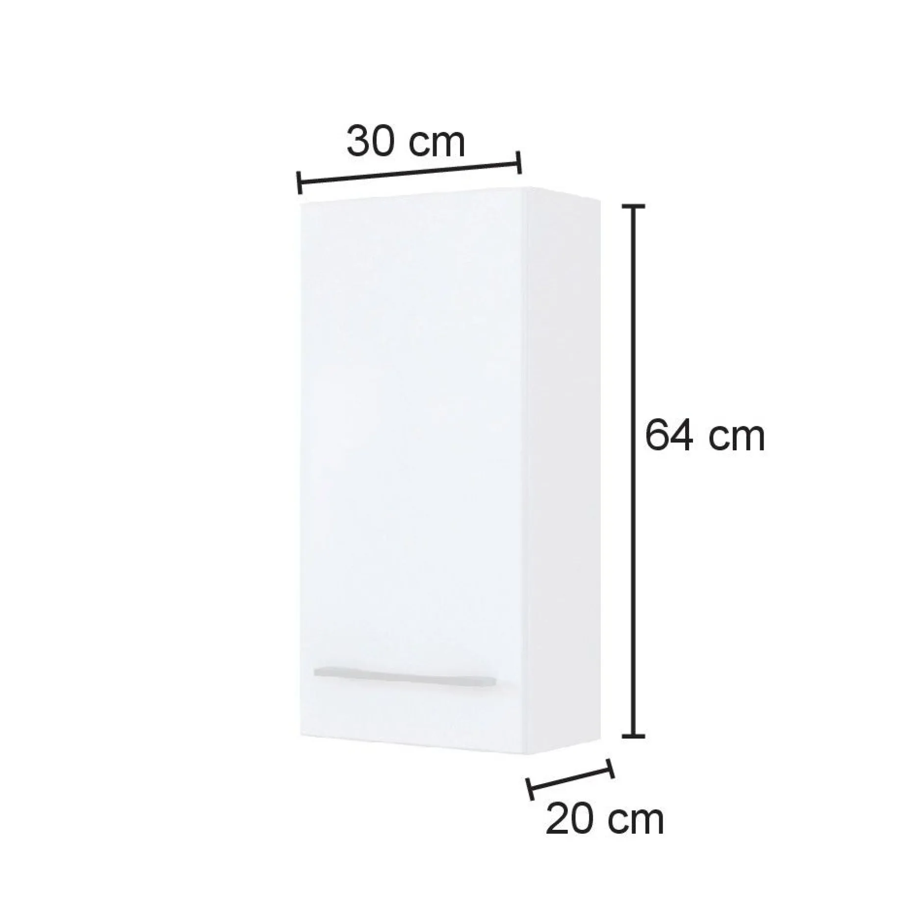 Hängeschrank Sefa 30cm 1 Tür - Eiche wotan