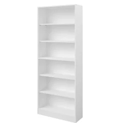 Hobby-Bücherregal 198 cm-5 Fachböden-weiß