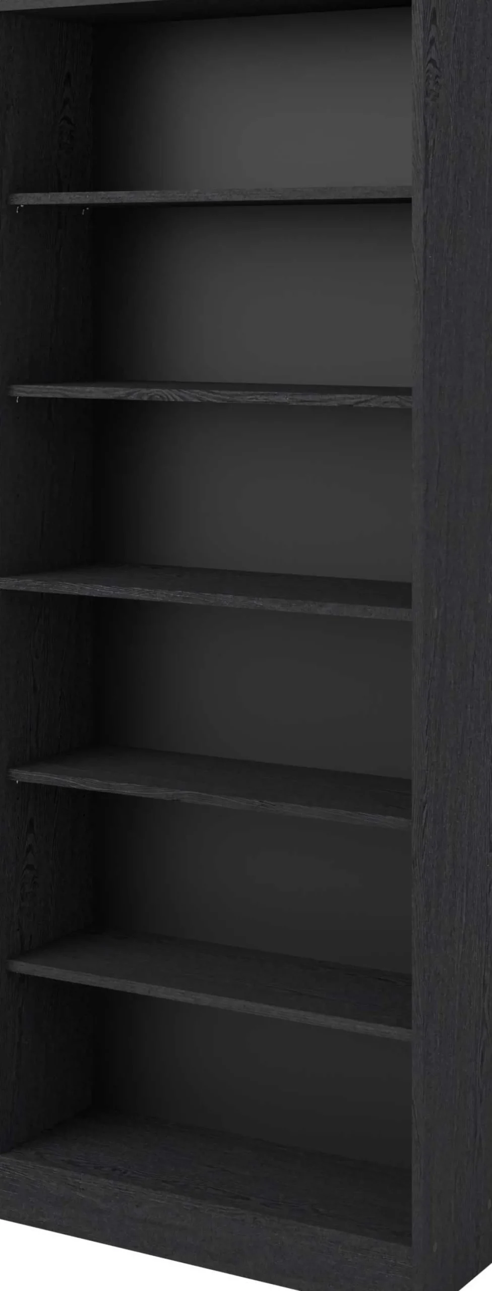 Hobby-Bücherregal 198 cm-5 Fachböden-schwarz
