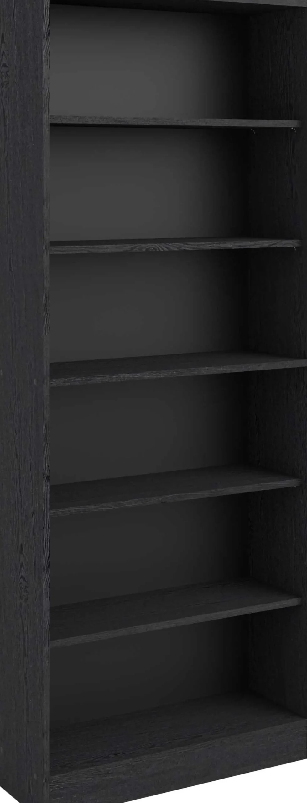 Hobby-Bücherregal 198 cm-5 Fachböden-schwarz