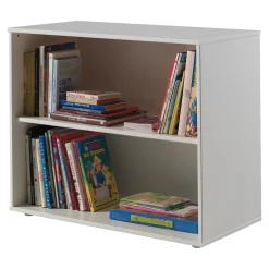 Hochbett Claire 90x200cm mit Bücherregal und Schlafsofa - weiß