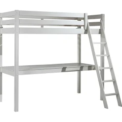 Hochbett Claire 90 x 200cm mit Schreibtisch - weiß