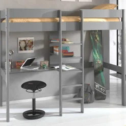 Hochbett Lena ohne Schlafsofa - grau