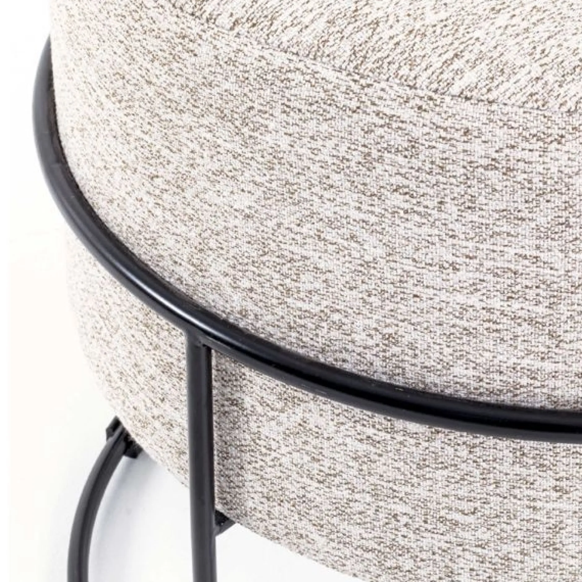 Hocker | Ø48 cm x 44 cm | Beige