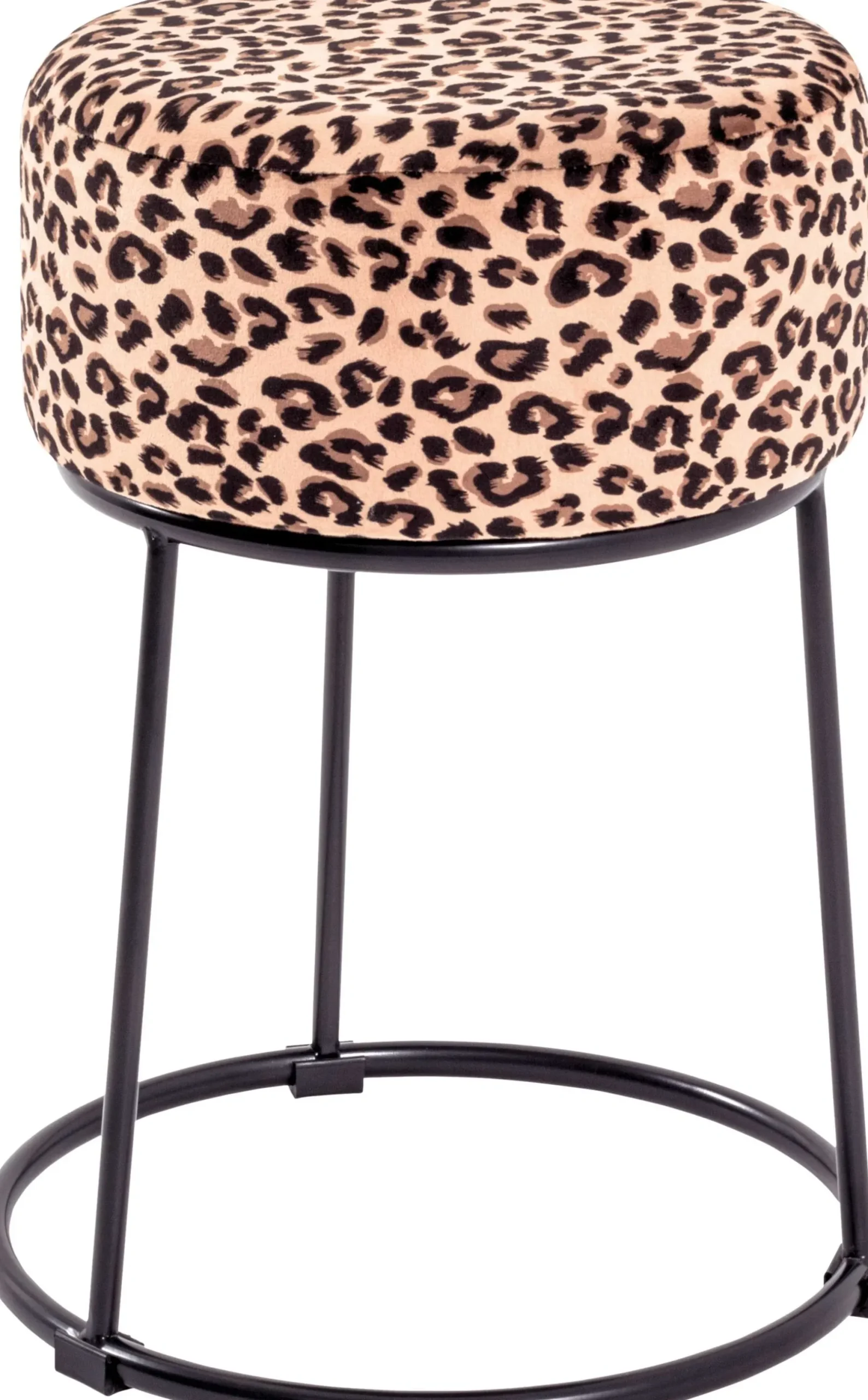 Hocker | Ø30 cm x 46 cm | Leopardenmotiv