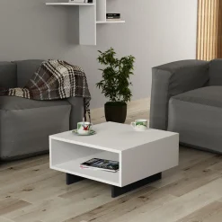 Hola Couchtisch | 100 % MELAMIN | Weiß, Anthrazit