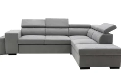 Holmes Ecksofa links - Armlehnen verstellbar - dunkelgrau
