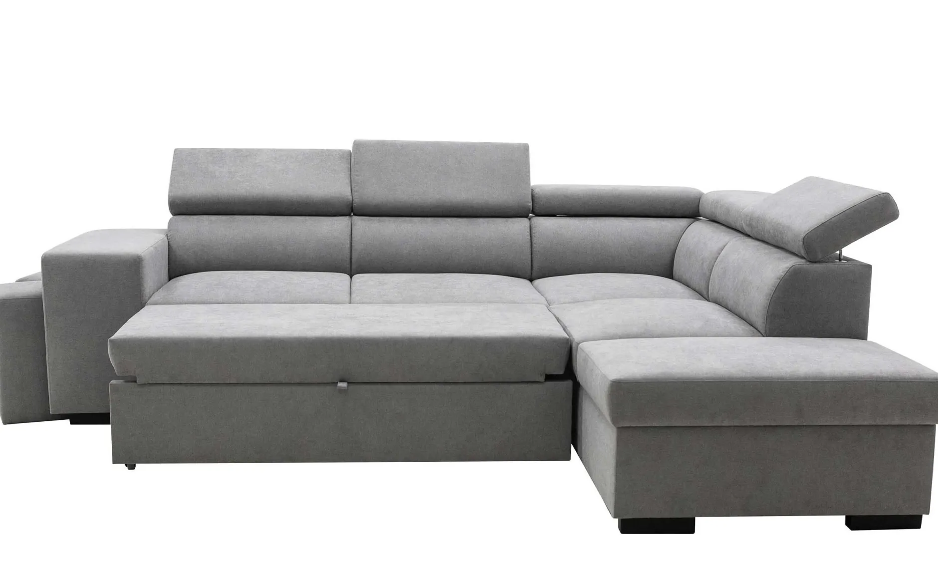 Holmes Ecksofa links - Armlehnen verstellbar - dunkelgrau