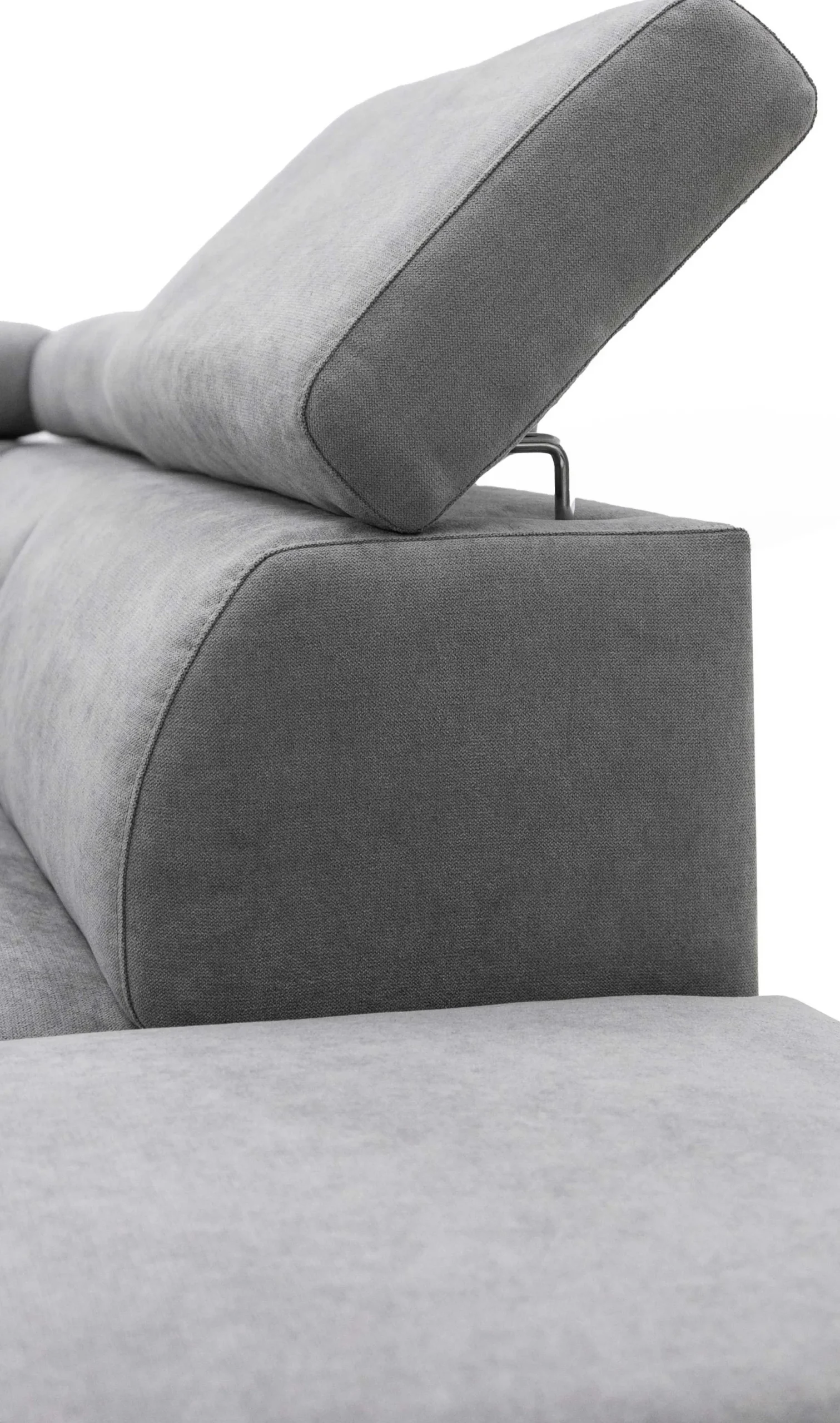 Holmes Ecksofa links - Armlehnen verstellbar - dunkelgrau