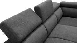 Holmes Ecksofa rechts - Armlehnen verstellbar - anthrazit