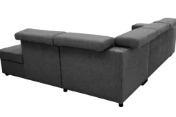 Holmes Ecksofa rechts - Armlehnen verstellbar - anthrazit