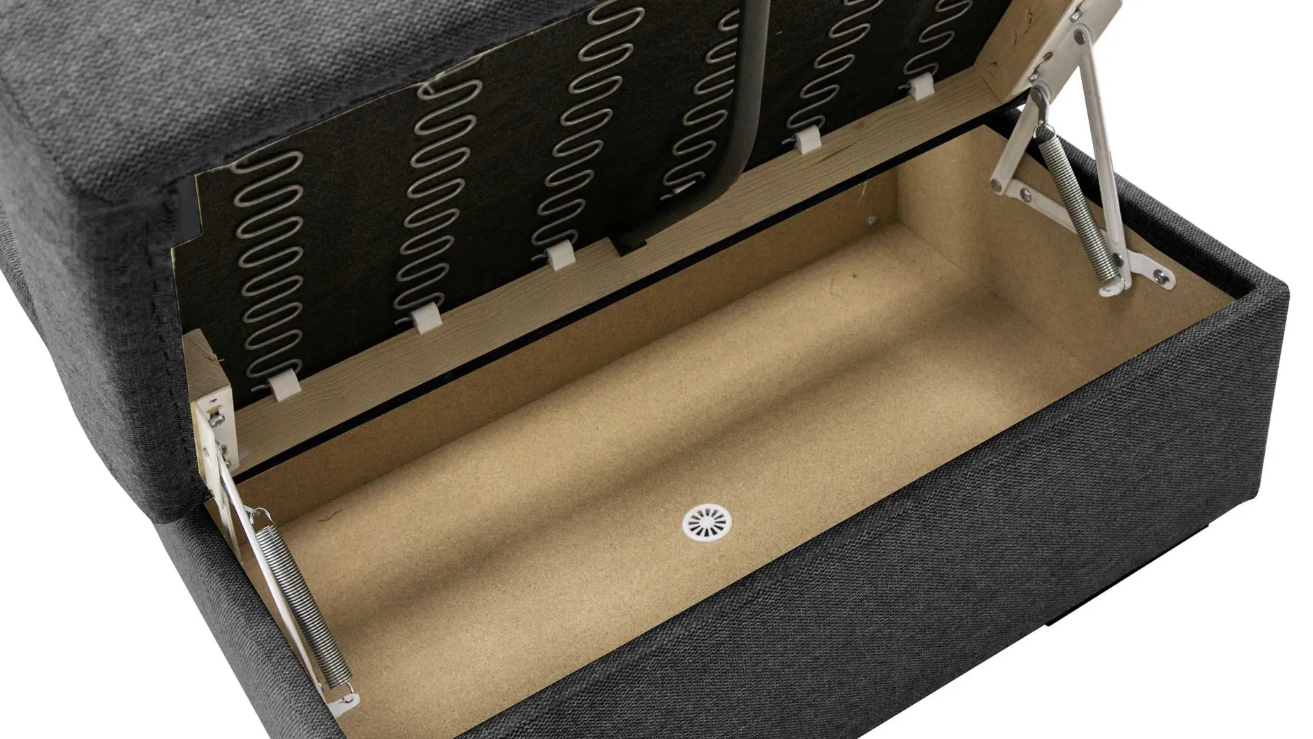 Holmes Ecksofa rechts - Armlehnen verstellbar - anthrazit
