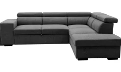 Holmes Ecksofa rechts - Armlehnen verstellbar - anthrazit