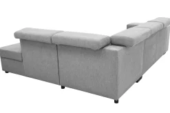Holmes Ecksofa rechts - Armlehnen verstellbar - grau
