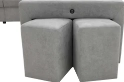 Holmes Ecksofa rechts - Armlehnen verstellbar - dunkelgrau