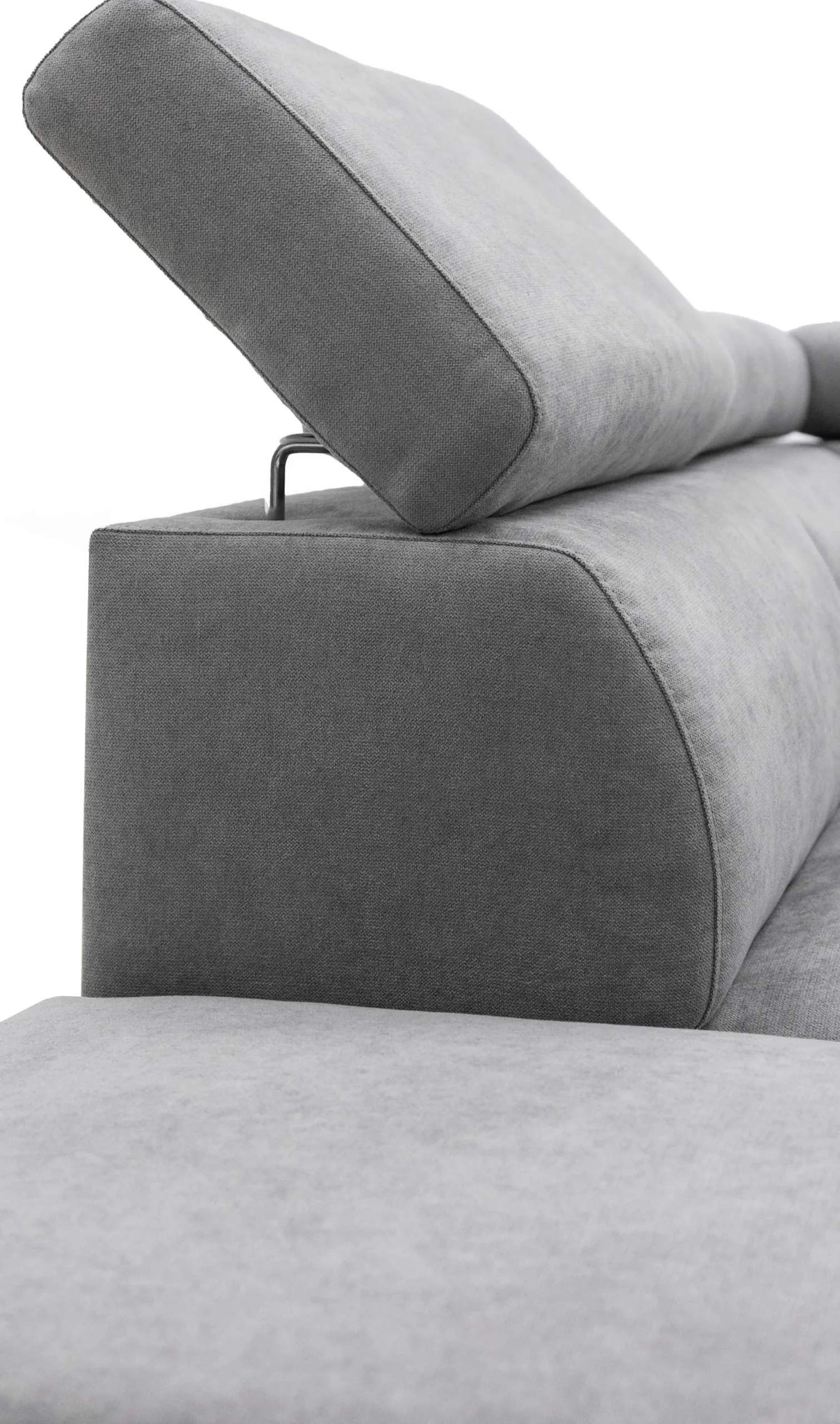 Holmes Ecksofa rechts - Armlehnen verstellbar - dunkelgrau