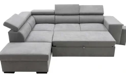 Holmes Ecksofa rechts - Armlehnen verstellbar - dunkelgrau