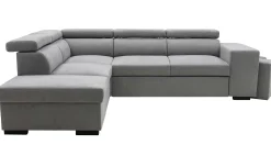 Holmes Ecksofa rechts - Armlehnen verstellbar - dunkelgrau