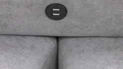 Holmes Ecksofa rechts - Armlehnen verstellbar - dunkelgrau
