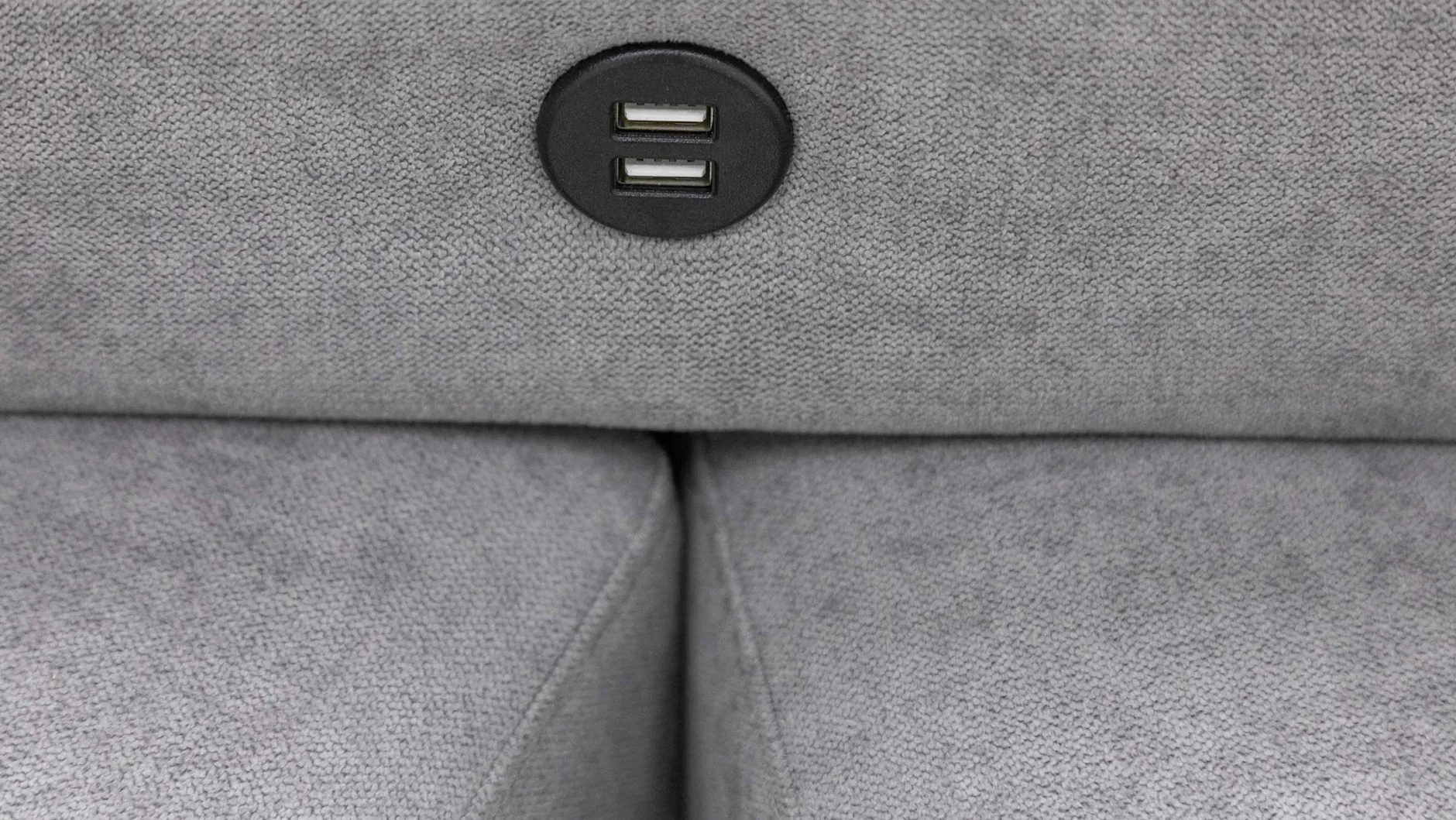Holmes Ecksofa rechts - Armlehnen verstellbar - dunkelgrau