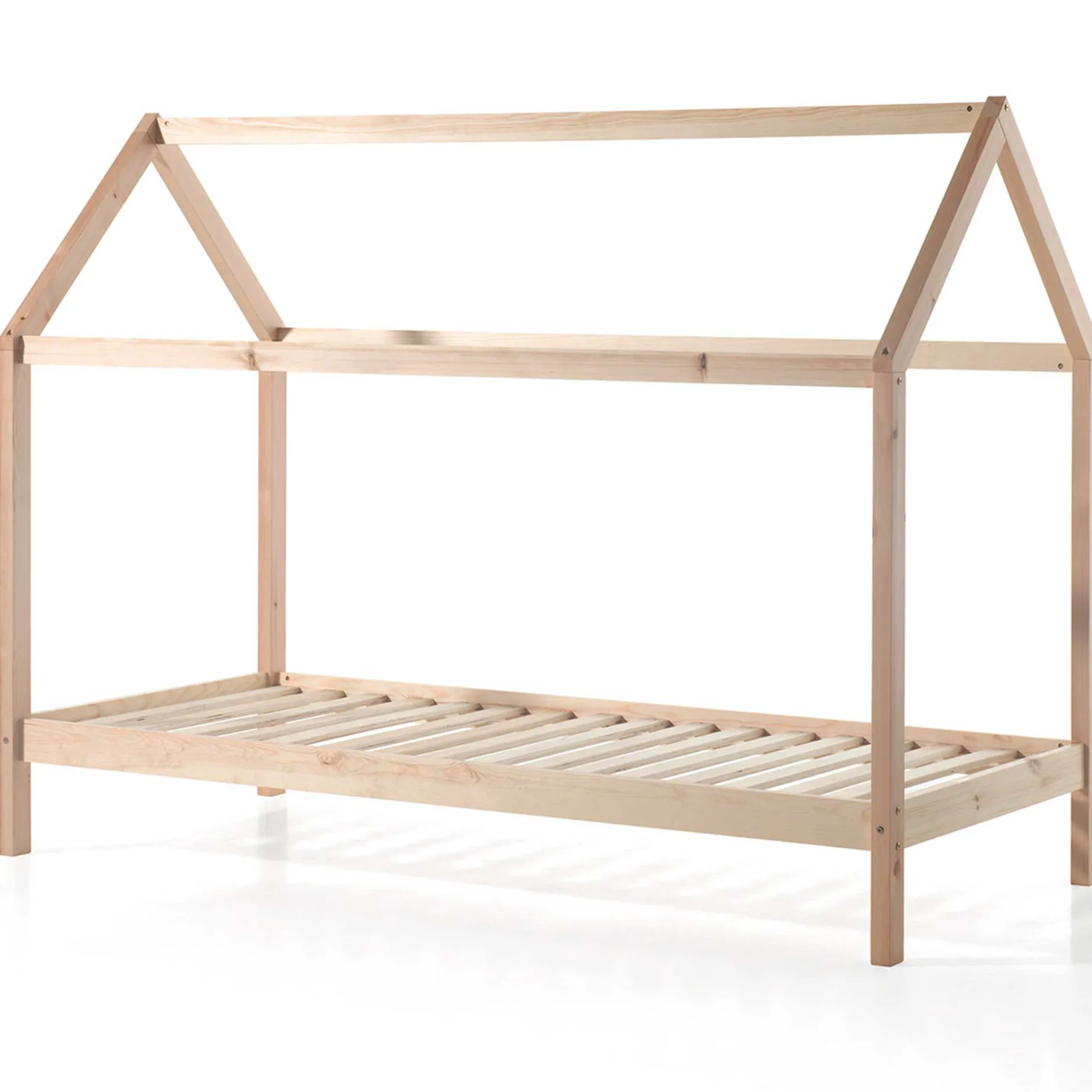 Home Bett Dallas 1 90x200 mit Bettkasten - Kieferholz