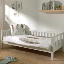 Hüttenbett Friedrich 90x200 Kiefer - weiß