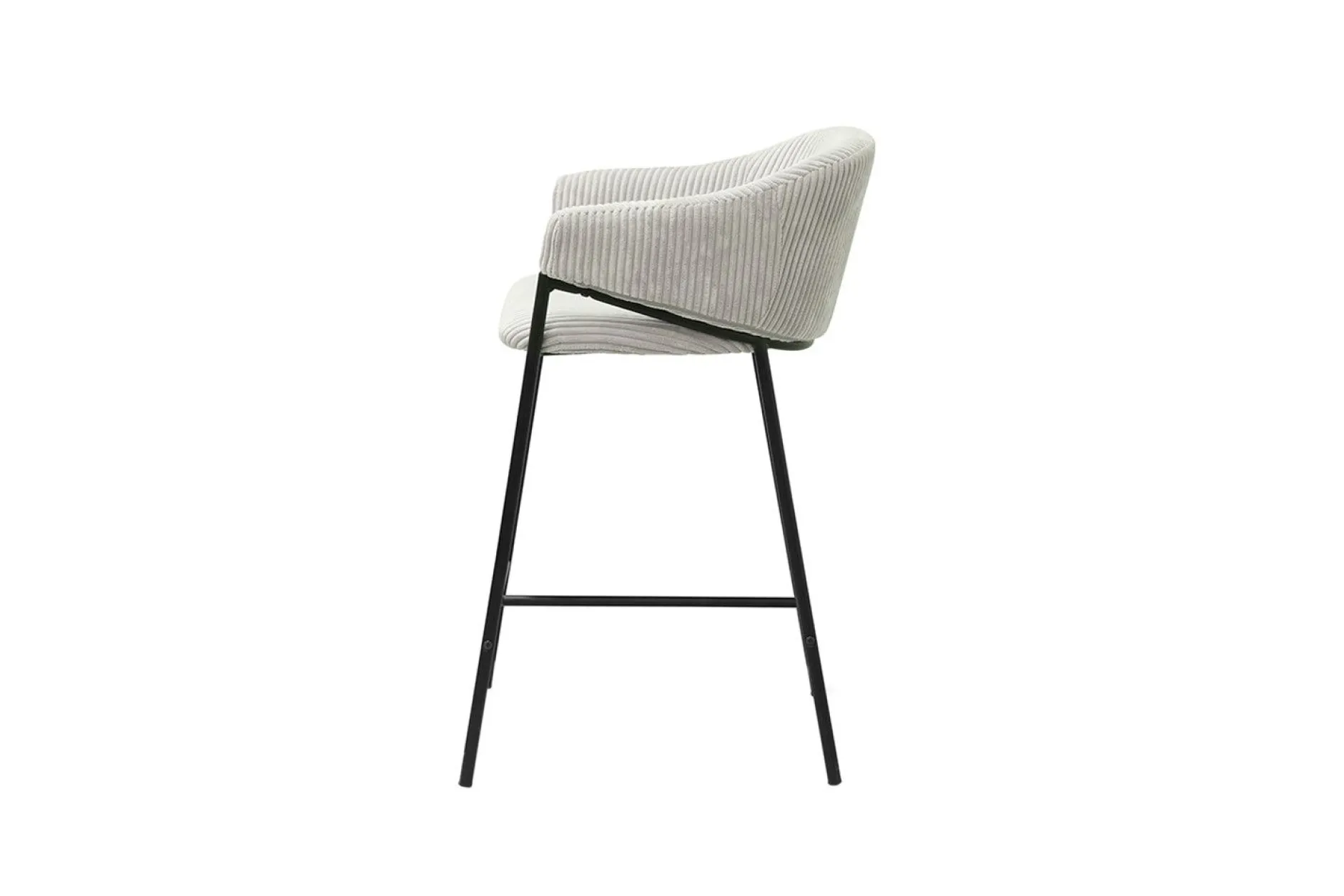 Hugo Corduroy Counterstool Hellgrau